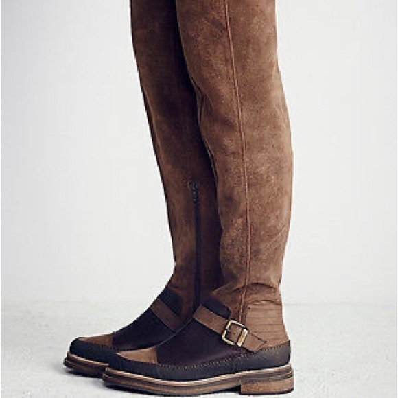 NWOT FREE PEOPLE: Banter Over The Knee Boot Brown 40 Euro / 9.5 US - Picture 2 of 6